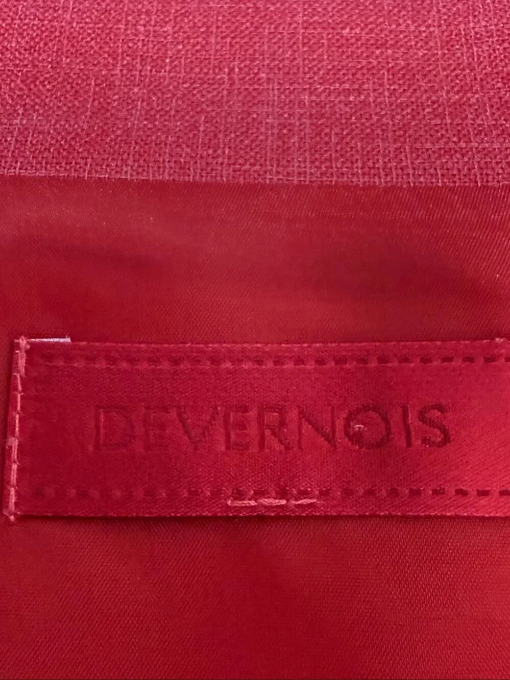 Devernois Vintage Red Linen Blend Pencil Skirt French Designer US XL